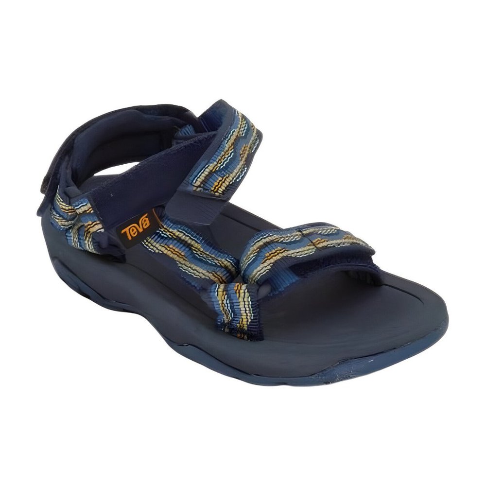 Teva Navy Blue and Yellow Patterned Kids Sandals